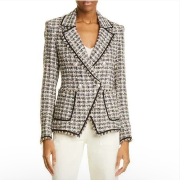 Veronica Beard Theron Houndstooth Blazer Jacket - Picture 2 of 14
